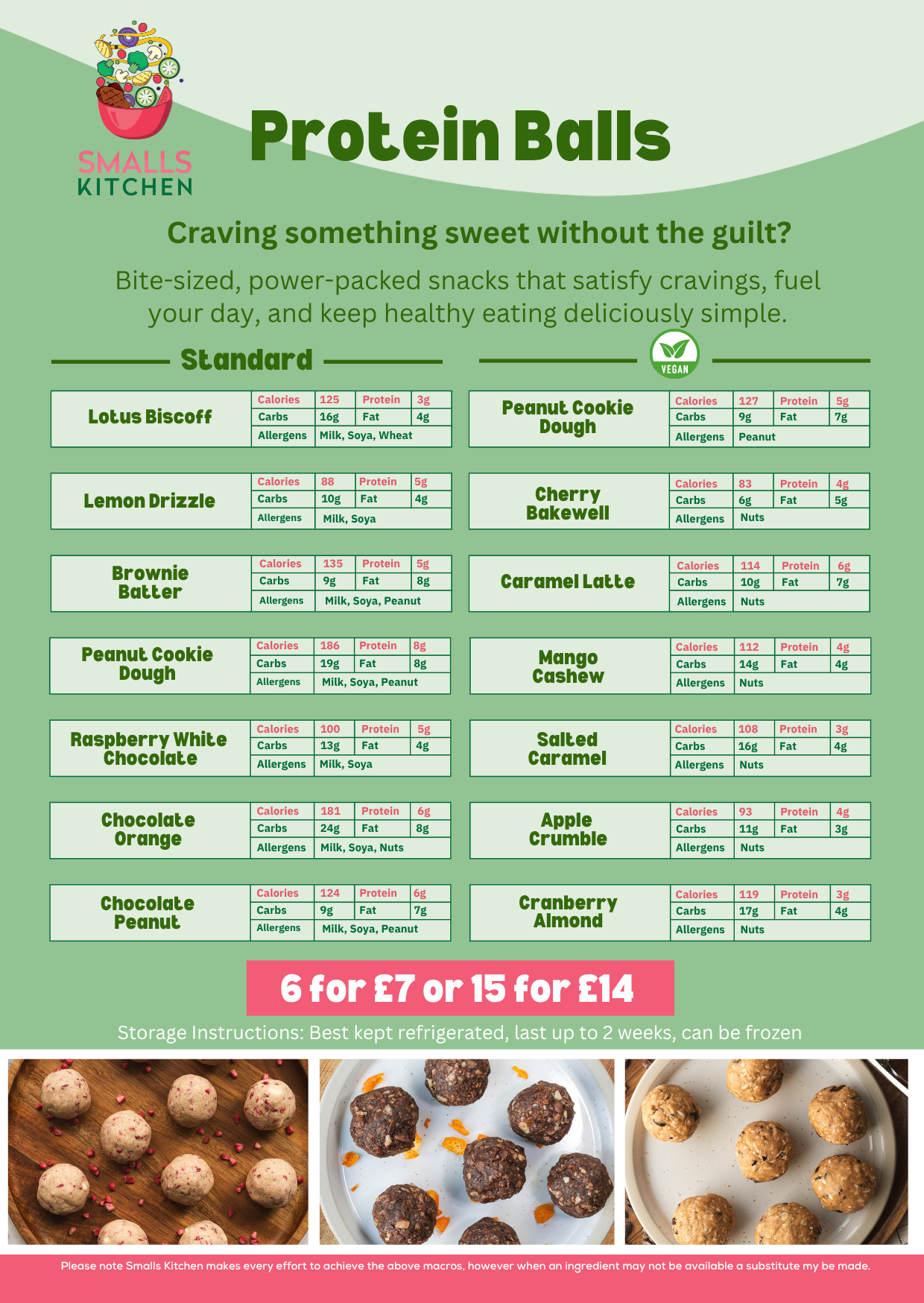 Protein Balls 6 for £7