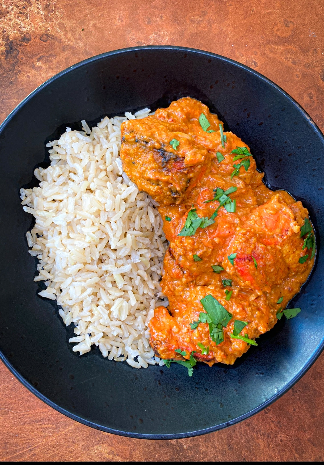 M5 Frozen Chicken Tikka Masala with Wholegrain Rice. 592 calories: 57GC/12GF/63GP