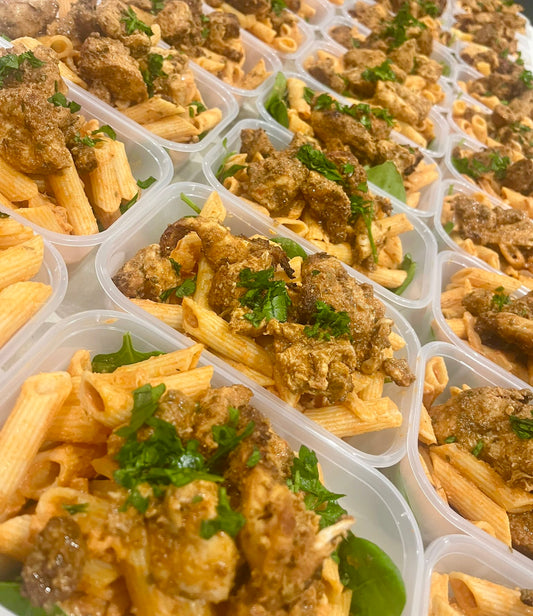 M3 *NEW* Creamy Nando’s Chicken Pasta with Spinach. 428 calories: 37GC/13GF/42GP