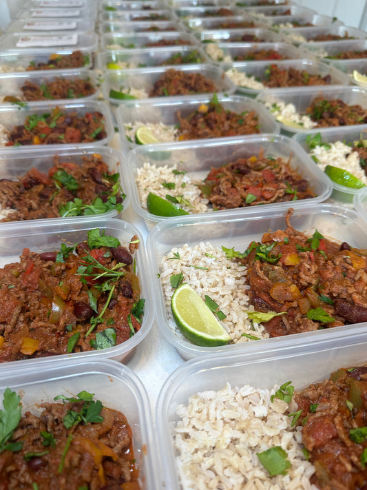 M1 🌶️Beef Chilli with Wholegrain Rice. 402 calories: 50GC/6GF/29GP