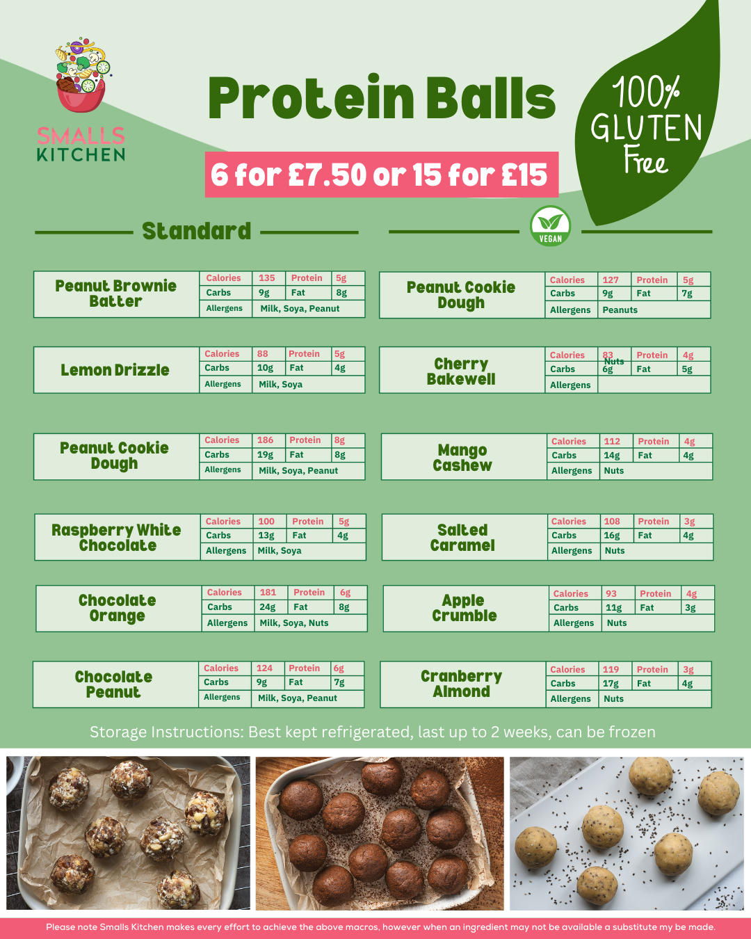 Protein Balls 6 for £7.50